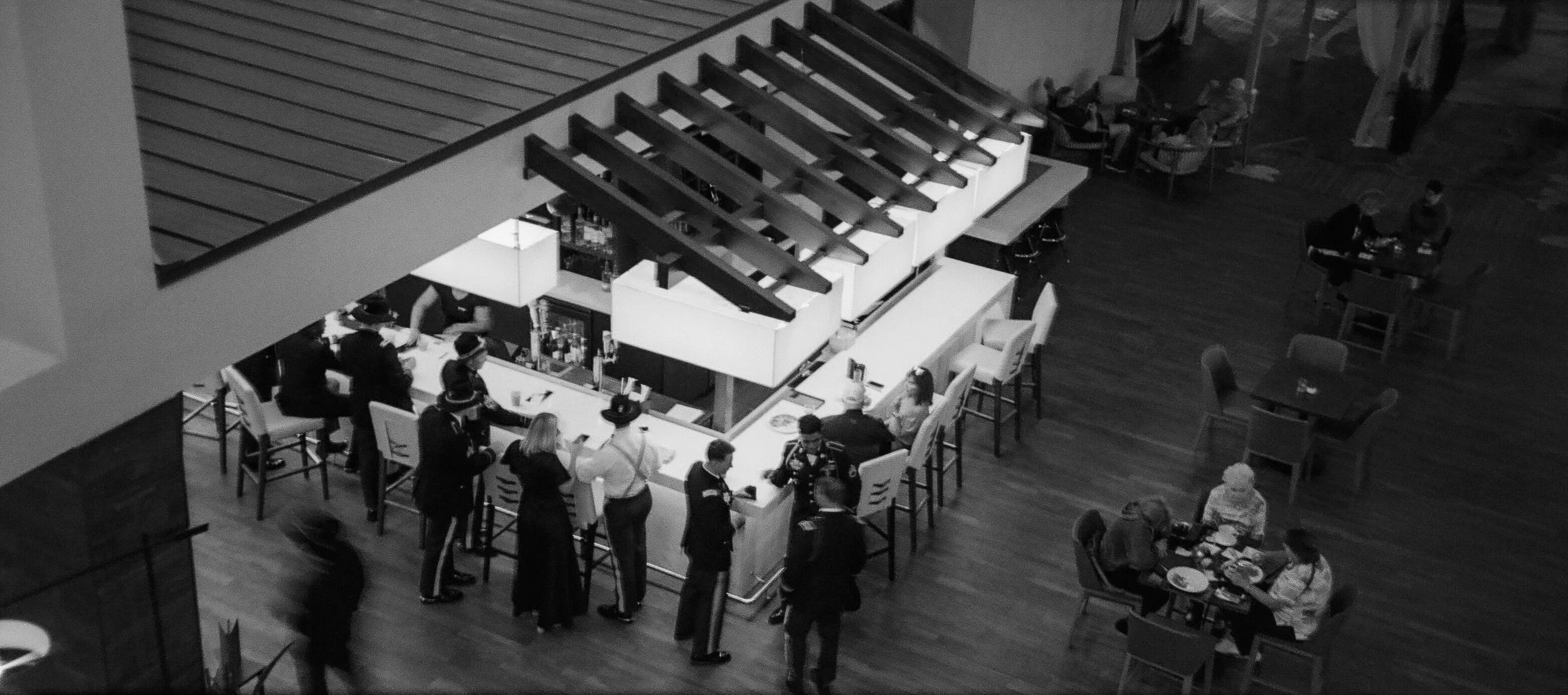  Some sort of indoor military gala, which I was able to covertly sneak a photo from the second floor. 